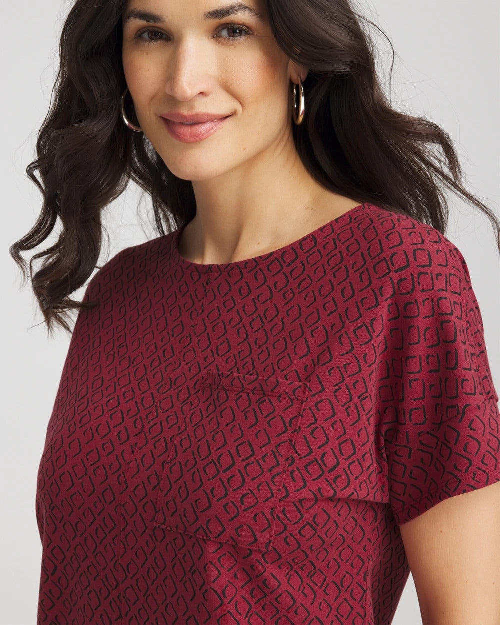 Chico's Zenergy® UPF Geo-Print Dolman Top