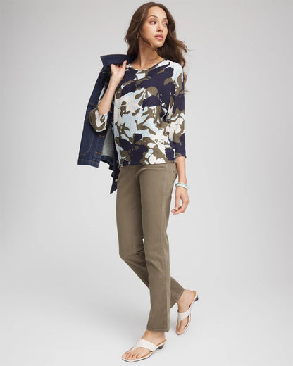 Chico's Floral Wedge Top