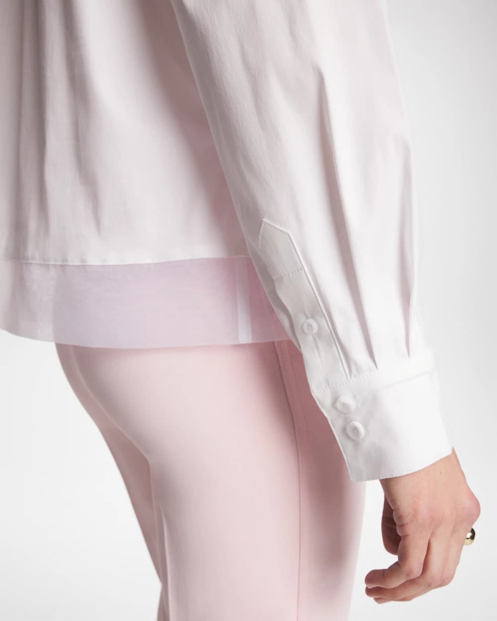 Chico's Poplin Organza Collared Shirt