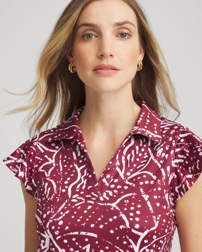 Chico's Zenergy® UPF Printed Polo Top