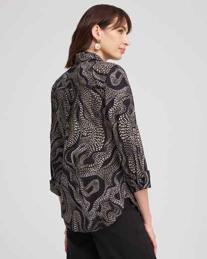 Chico's No Iron™ Sateen Swirls Print Shirt