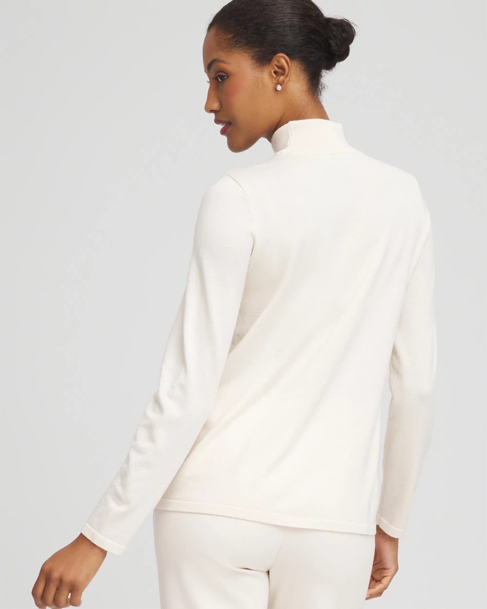 Chico's Ella Embellished Mockneck Sweater