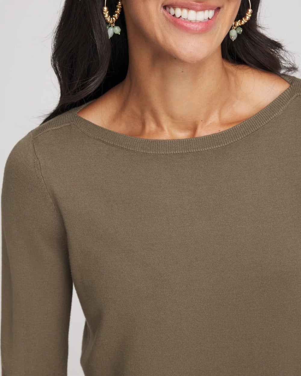 Chico's Ella Bateau Pullover Sweater