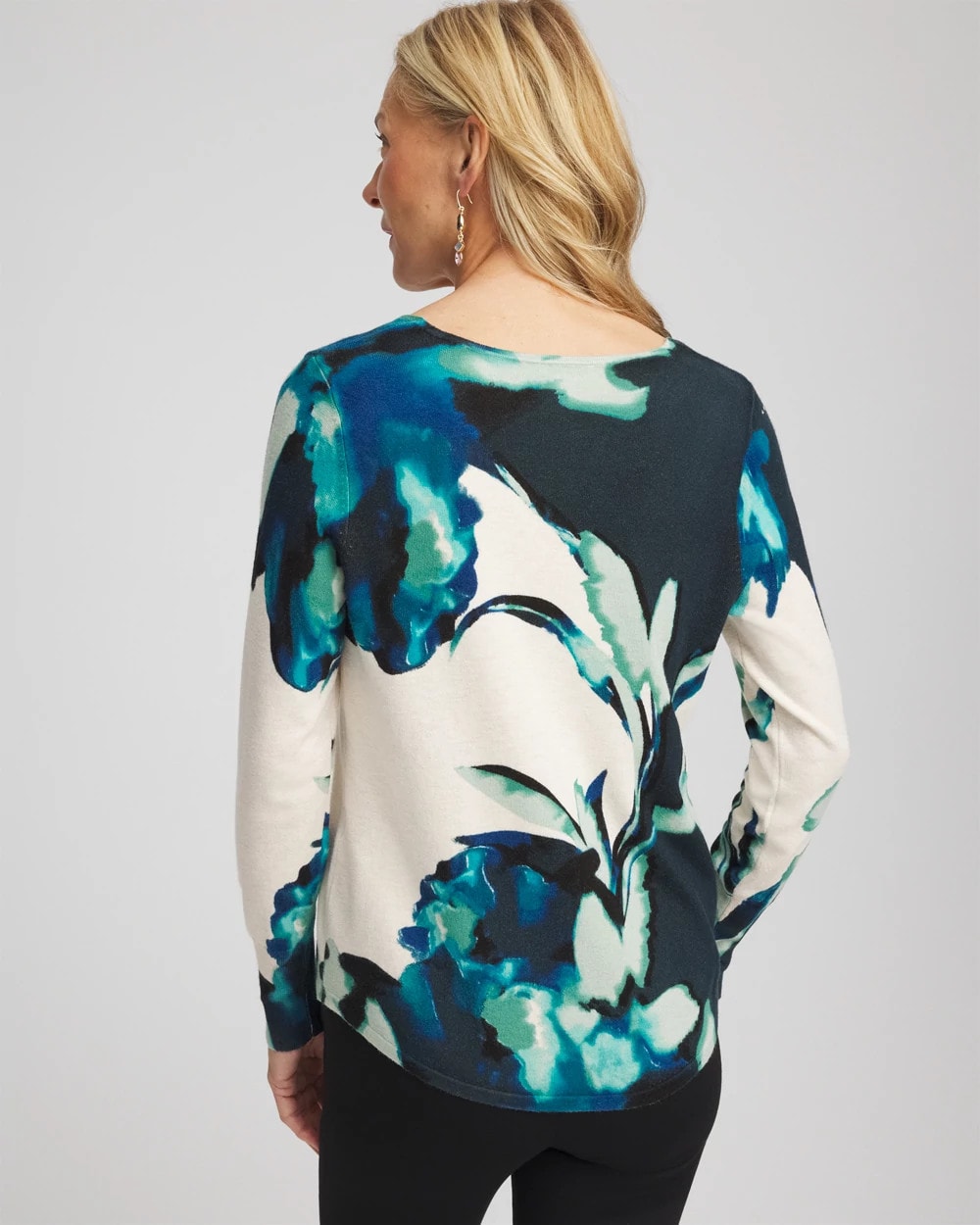 Chico's Ella Glacier V-Neck Pullover