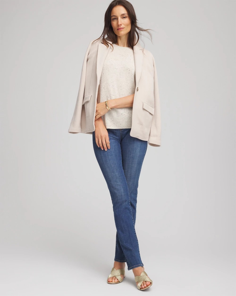Chico's Crewneck Cashmere Pullover Sweater