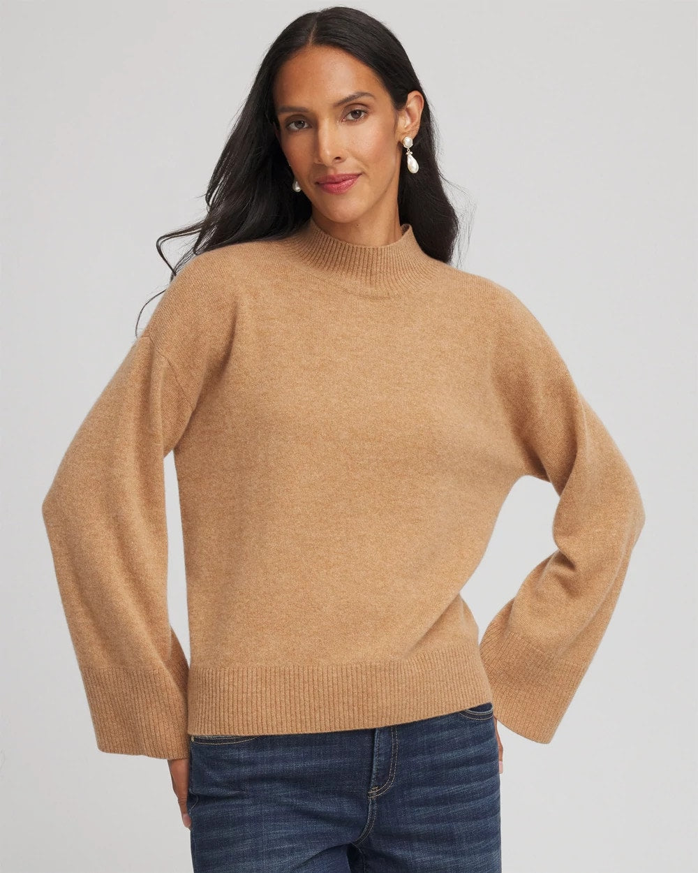 Chico's Cashmere Mockneck Sweater