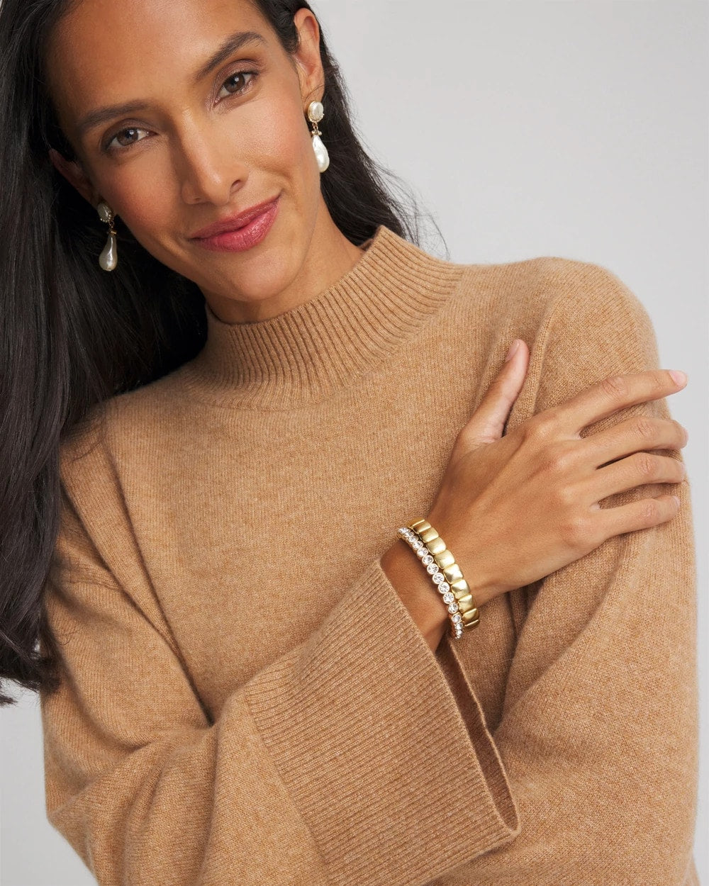 Chico's Cashmere Mockneck Sweater