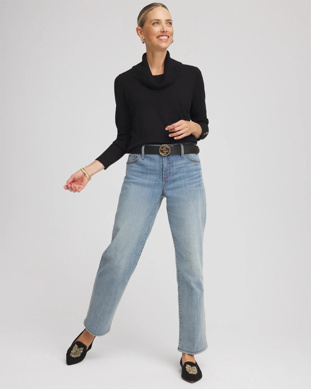 Chico's Cowlneck Long-Sleeved Sweater