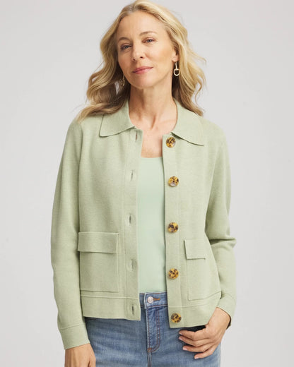 Chico's Button-Front Cardigan Jacket