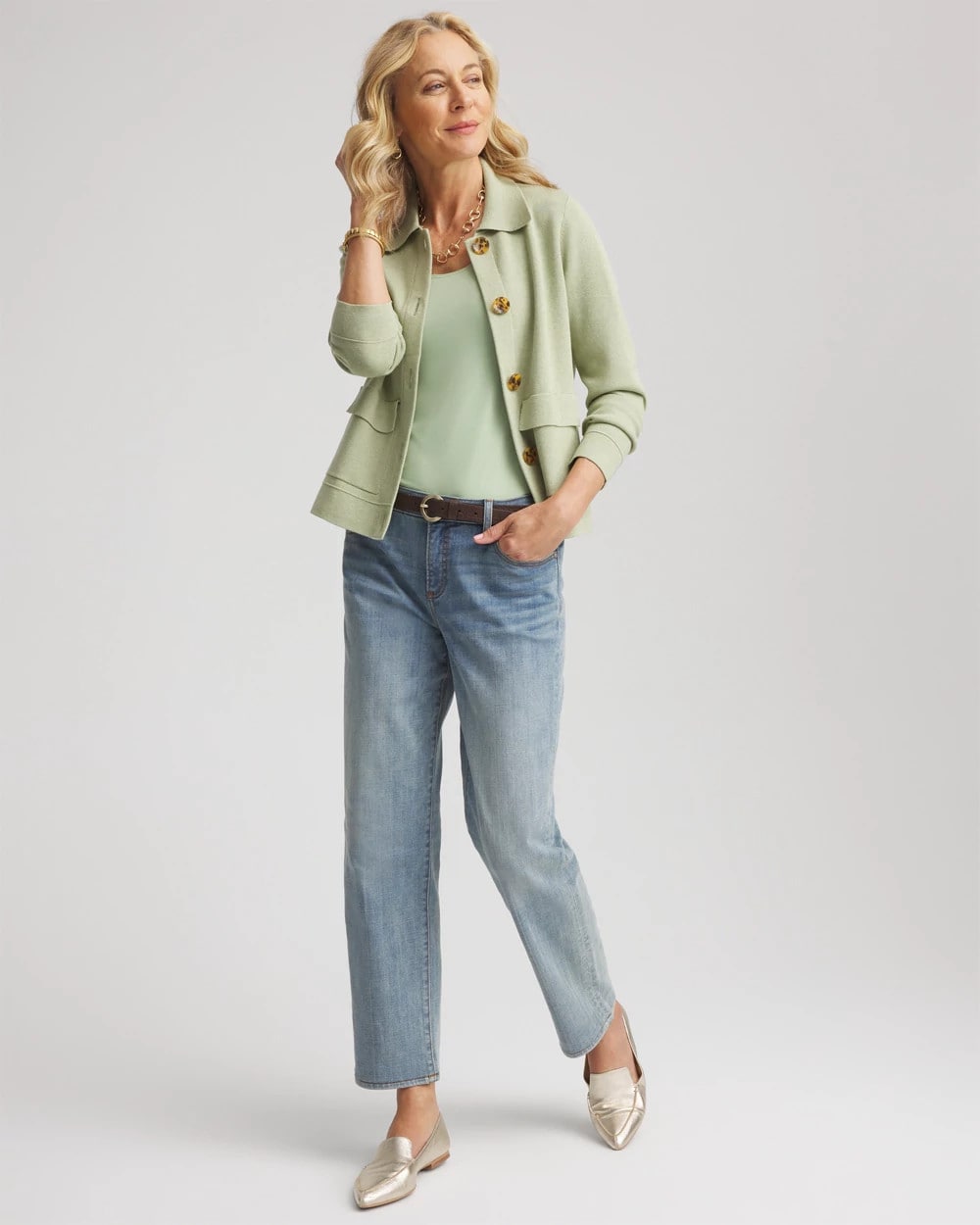 Chico's Button-Front Cardigan Jacket