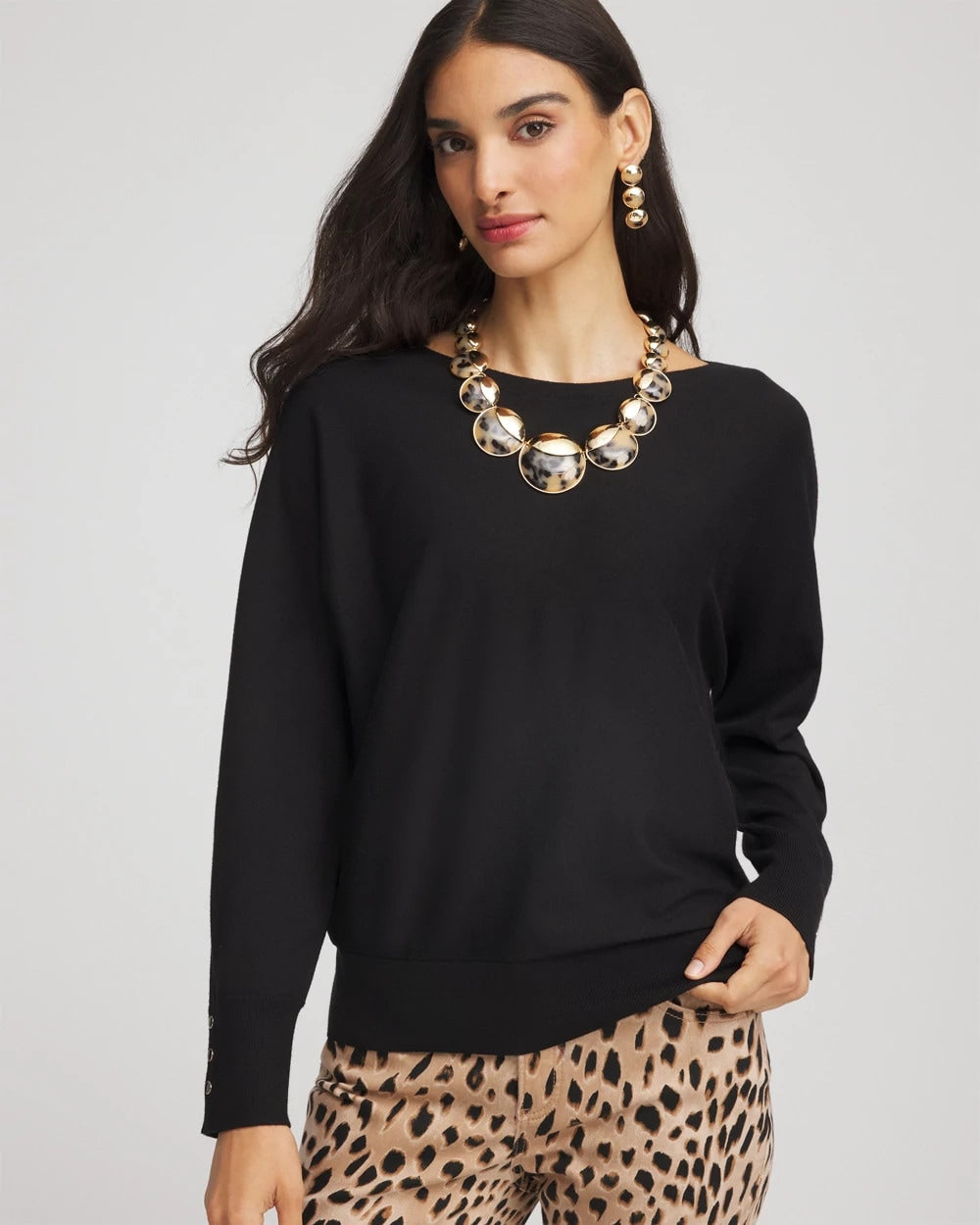 Chico's Ella Boatneck Pullover Sweater