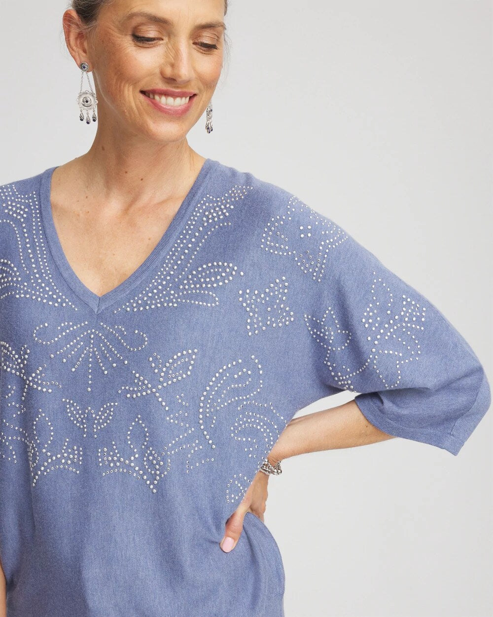 Chico's Dolman V-Neck Sweater
