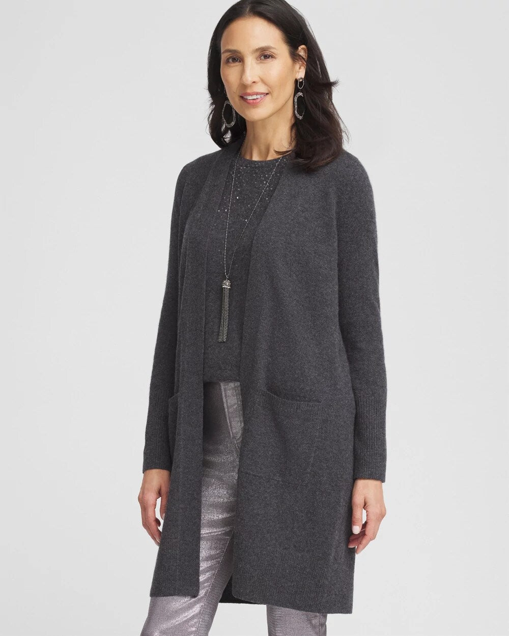 Chico's Cashmere Duster Cardigan