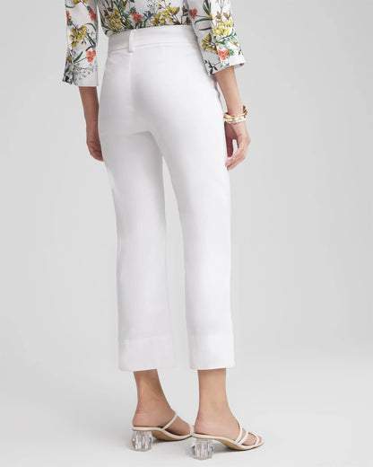 Chico's Trapunto Straight Leg Cropped Pants