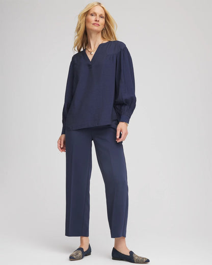 Chico's Stretch Crepe Tapered Ankle Pants