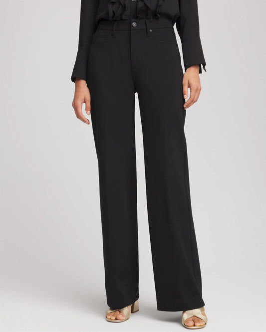 Chico's Five-Pocket Wide-Leg Ponte Pants