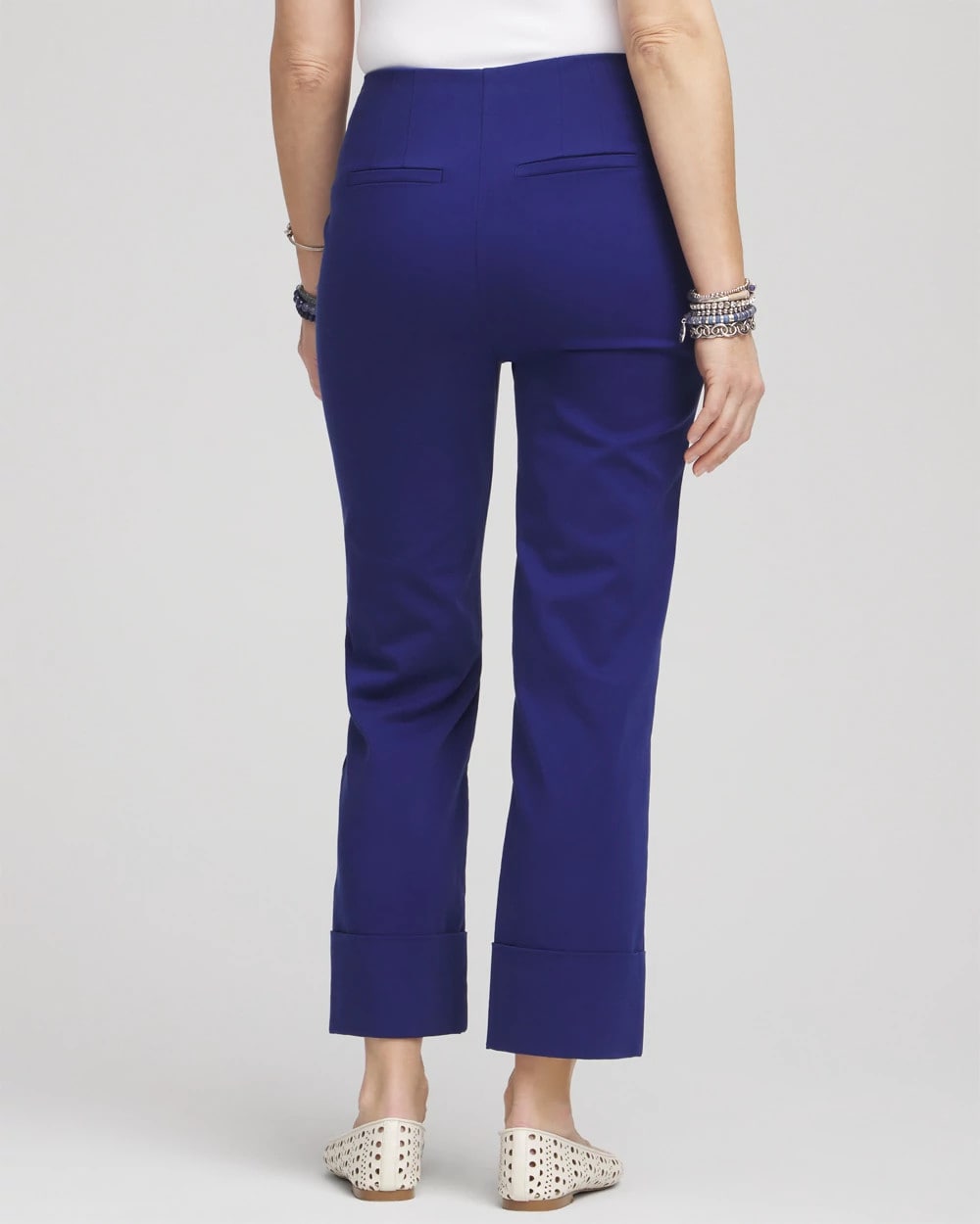 Chico's Stretch Sateen Cropped Pants