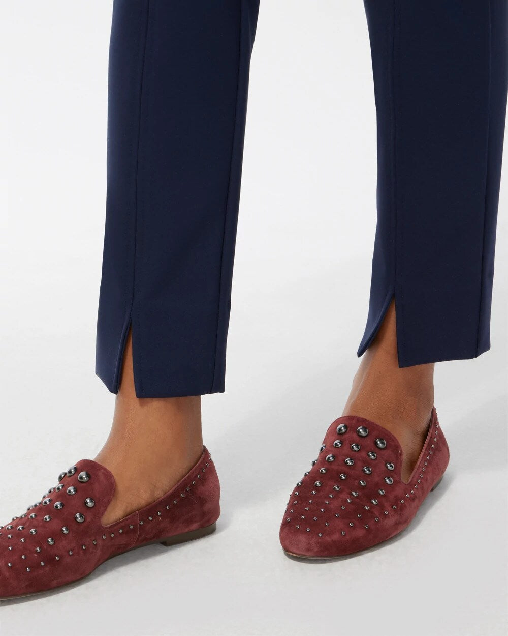 Chico's Bi-Stretch Front Seam Slit Ankle Pants