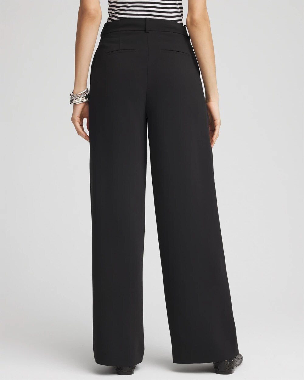 Chico's Crepe Pleated Relaxed Pants