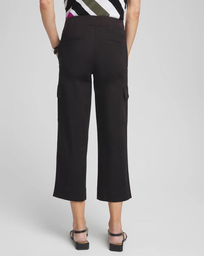 Chico's Cargo Straight Leg Cropped Pants