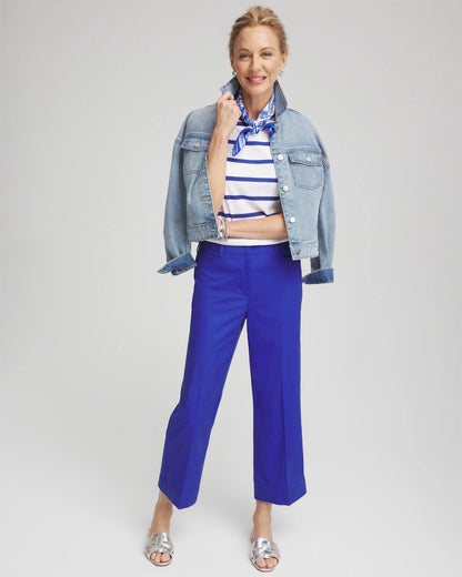 Chico's Lightweight Relaxed Straight Cropped Pants