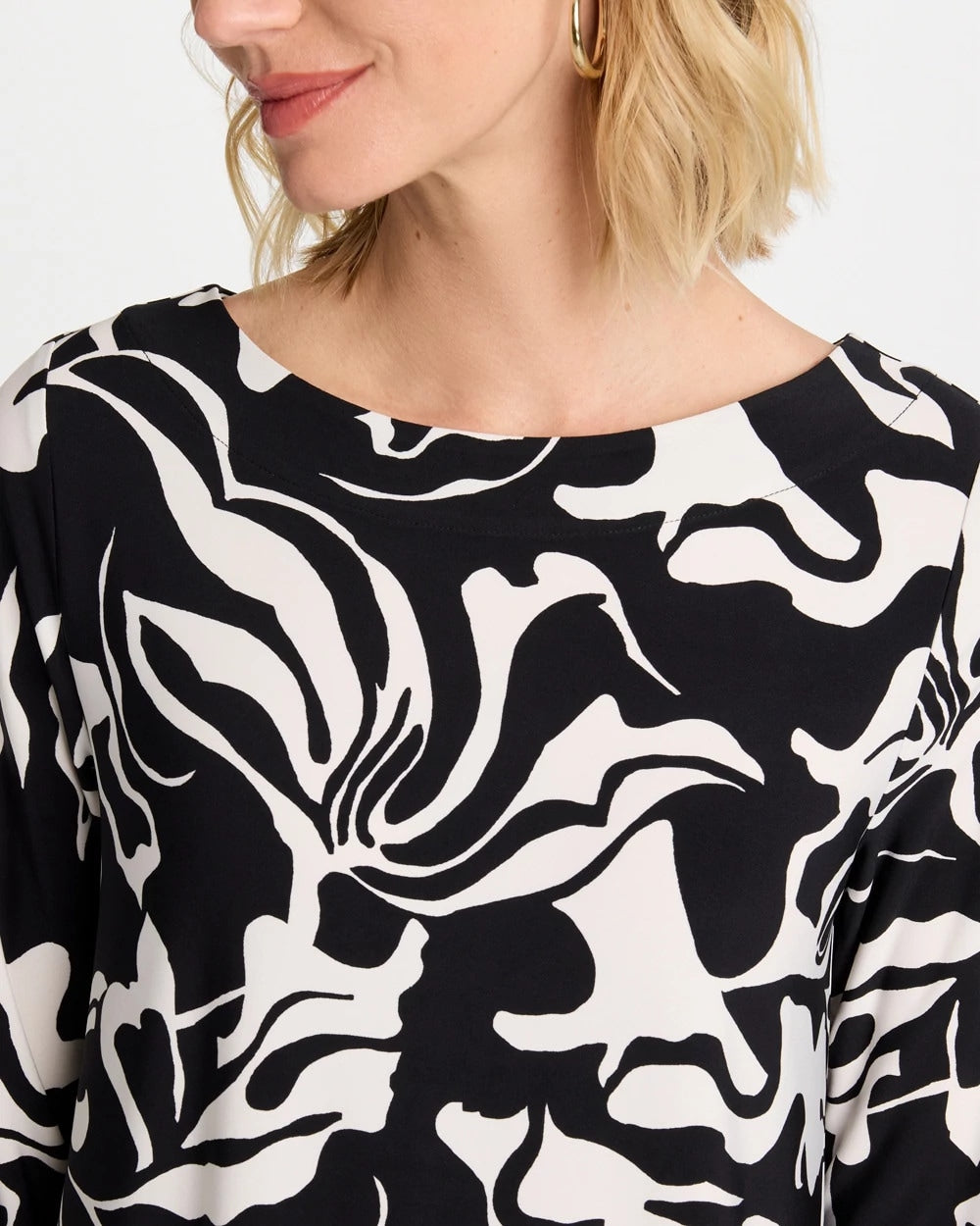 Chico's Jersey Knit Boatneck Shift Dress