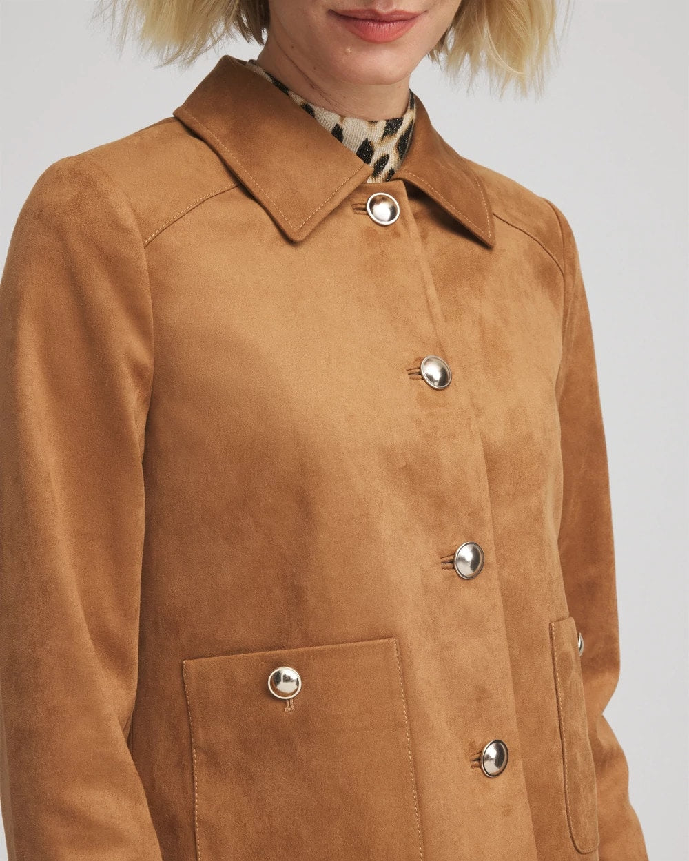 Chico's Suede Cropped Jacket