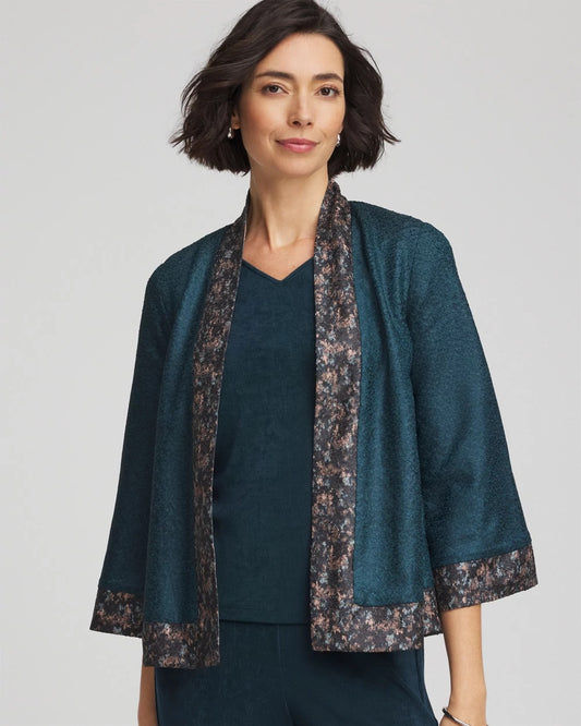 Chico's Travelers™ Collection Crystal Crushed Reversible Jacket