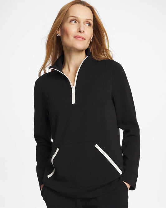 Chico's Zenergy® Soft Contrast Half Zip Pullover
