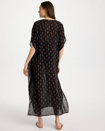 Chico's Printed Kaftan Swim Cover-Up