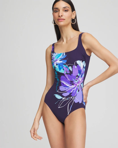 Chico's Gottex Water Square-Neck One-Piece Swimsuit