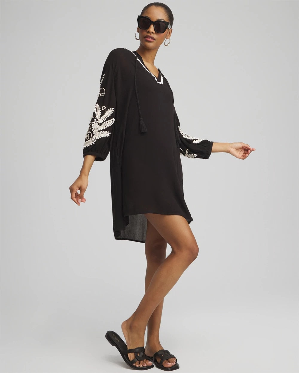 Chico's Embroidered Coverup Dress