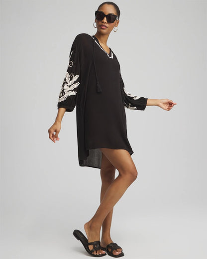 Chico's Embroidered Coverup Dress