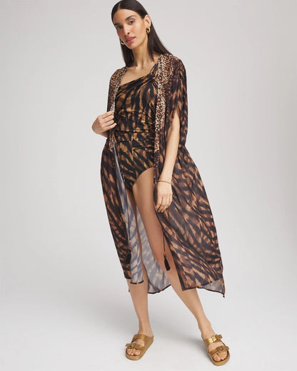 Chico's Miraclesuit® Raya De Safari Kimono Cover-Up