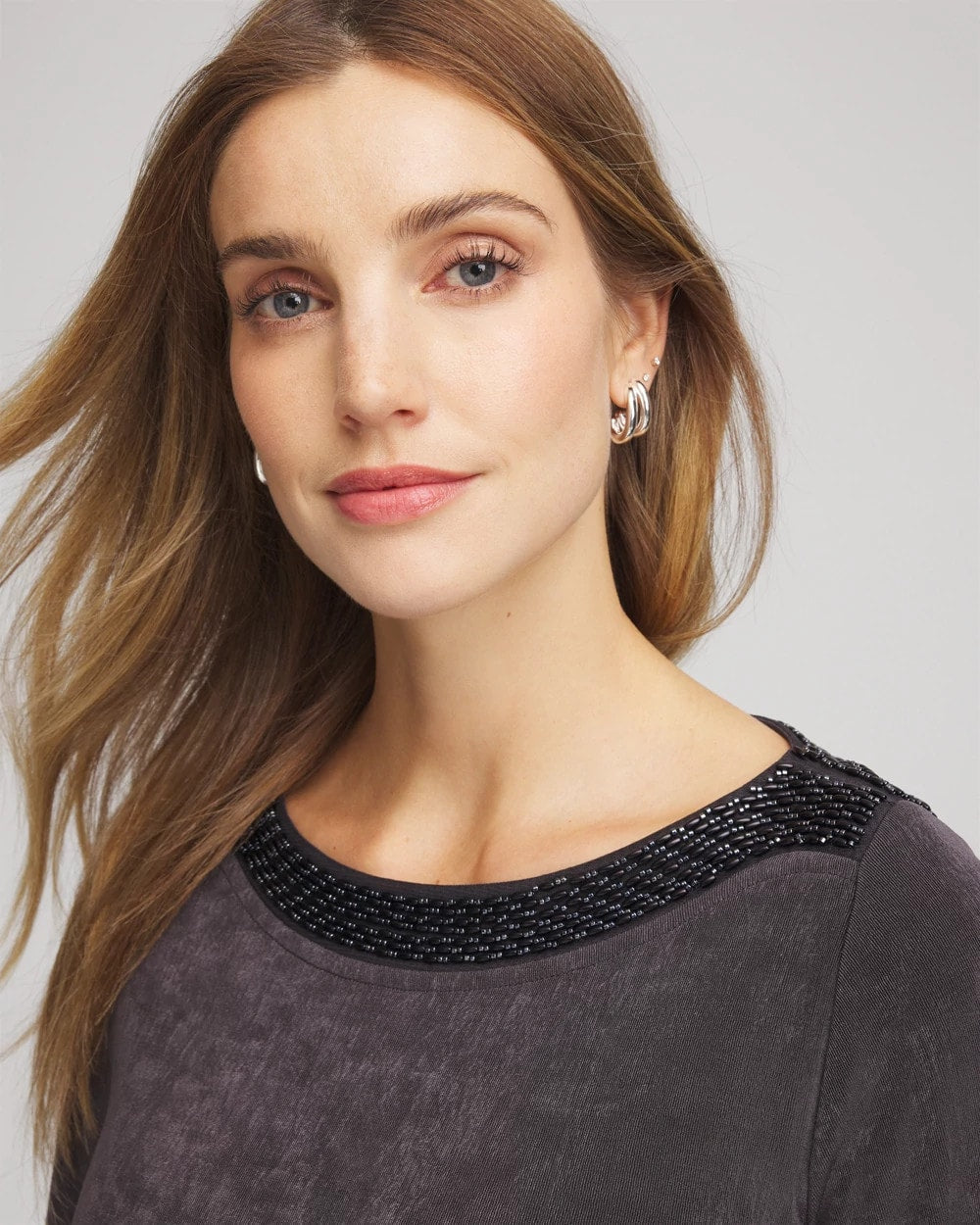 Chico's Travelers™ Koia Pearl Beaded Tunic
