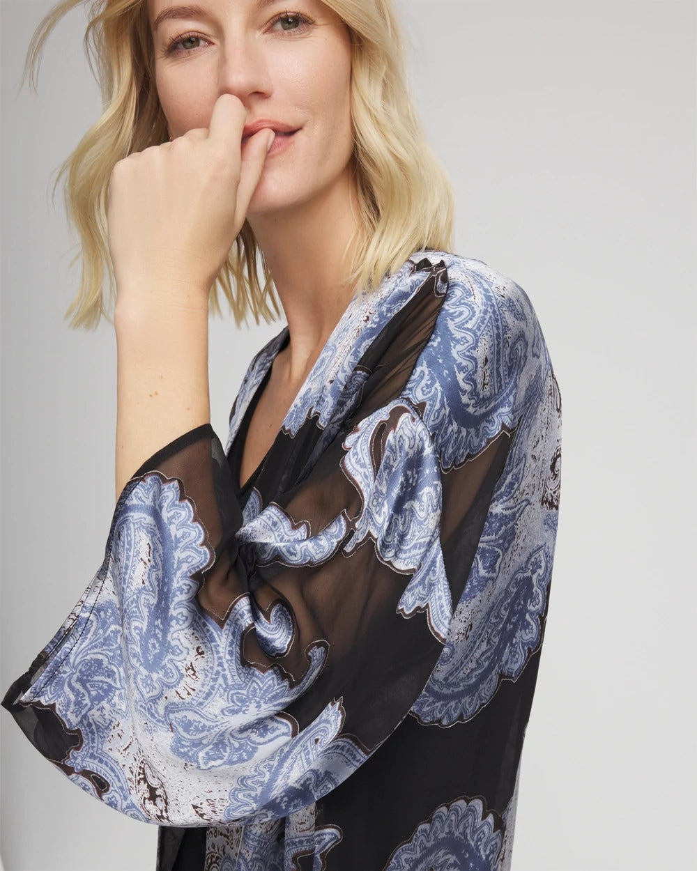 Chico's Travelers™ Collection Paisley Burnout Jacket