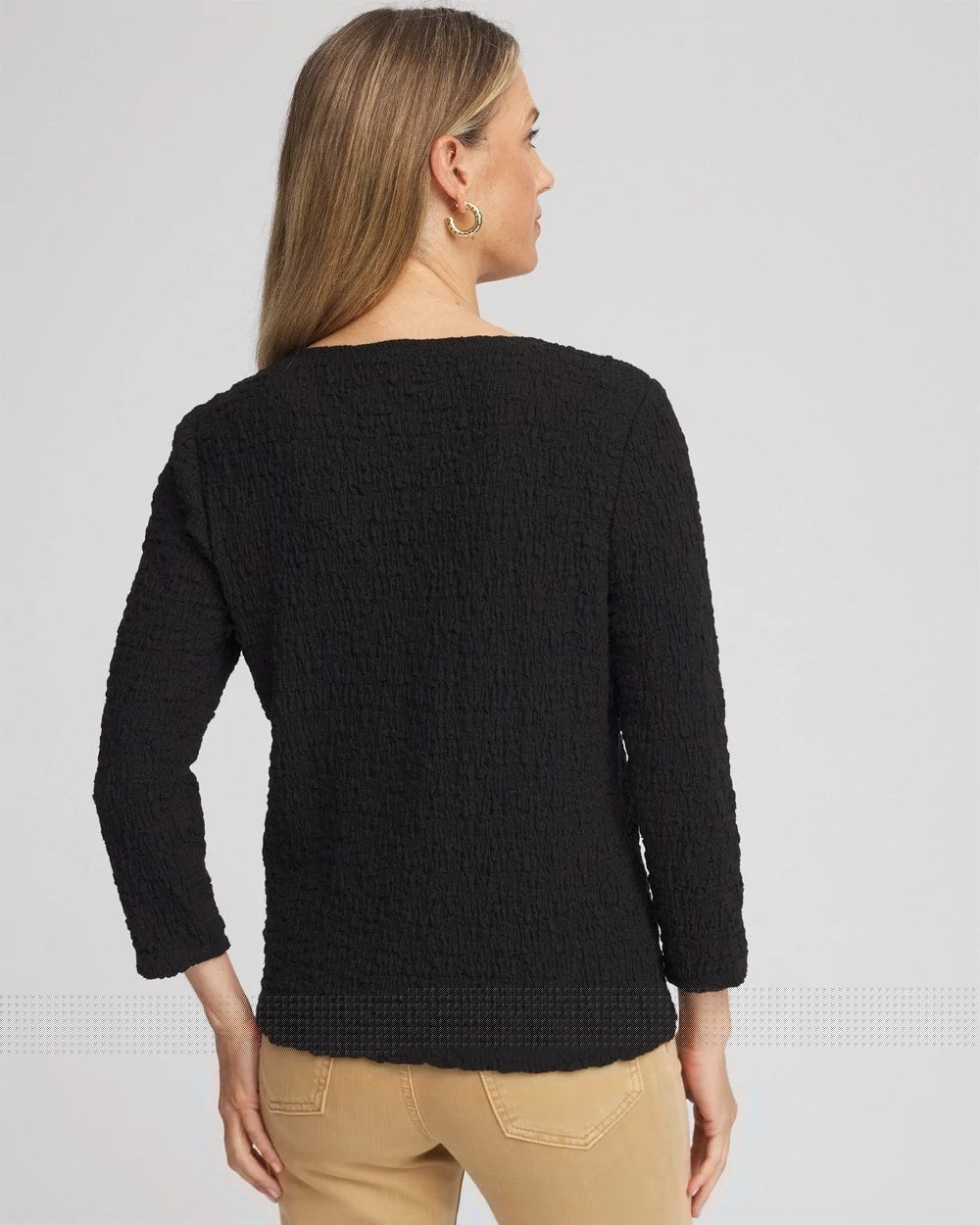 Chico's Textured Scoopneck Cardigan