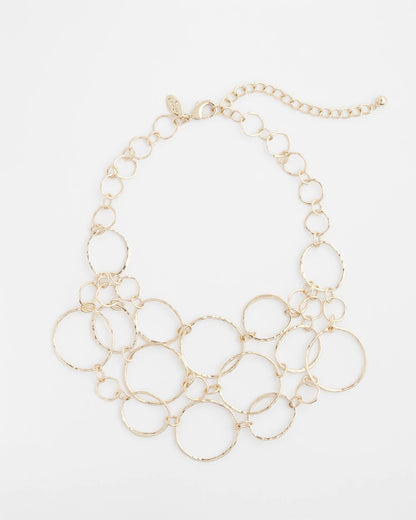 Chico's Short Goldtone Multi-Strand Link Necklace