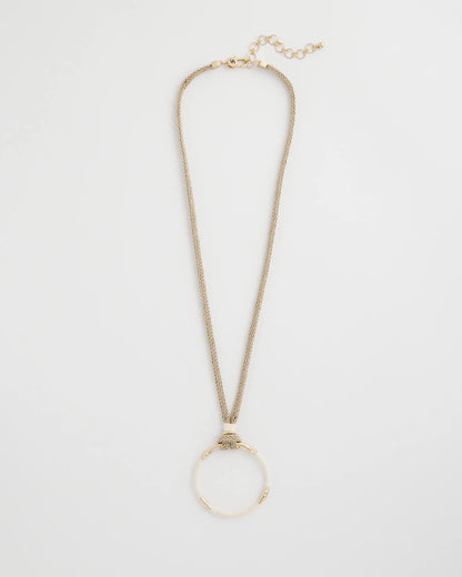 Chico's Large Open Pendant Necklace