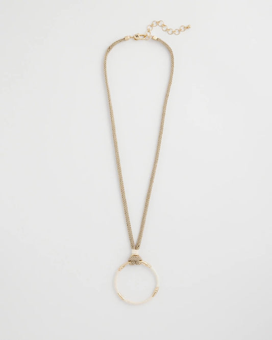 Chico's Large Open Pendant Necklace