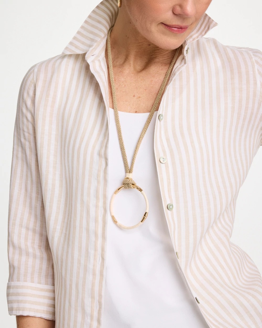 Chico's Large Open Pendant Necklace