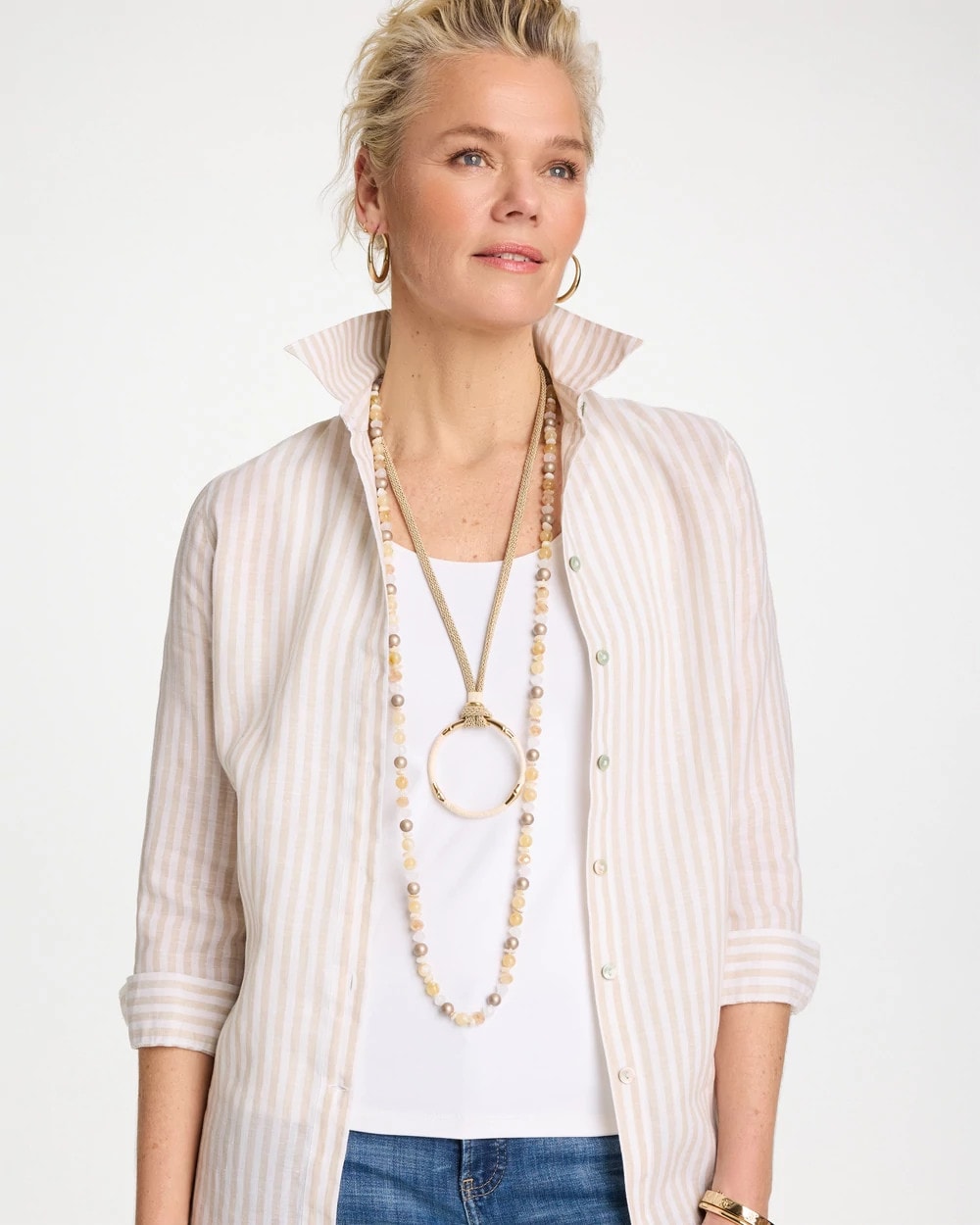 Chico's Large Open Pendant Necklace