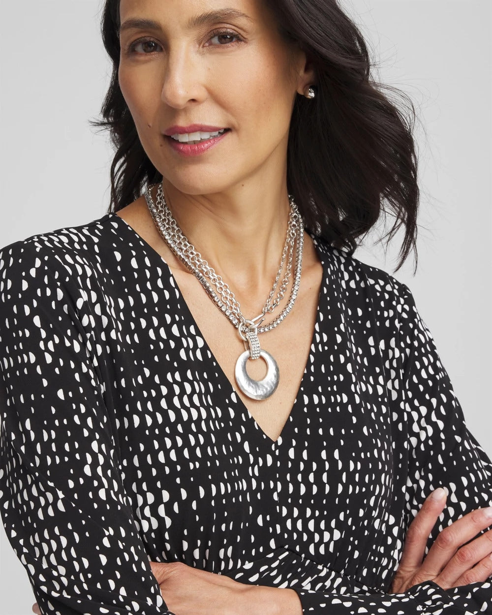 Chico's Silver Tennis Necklace