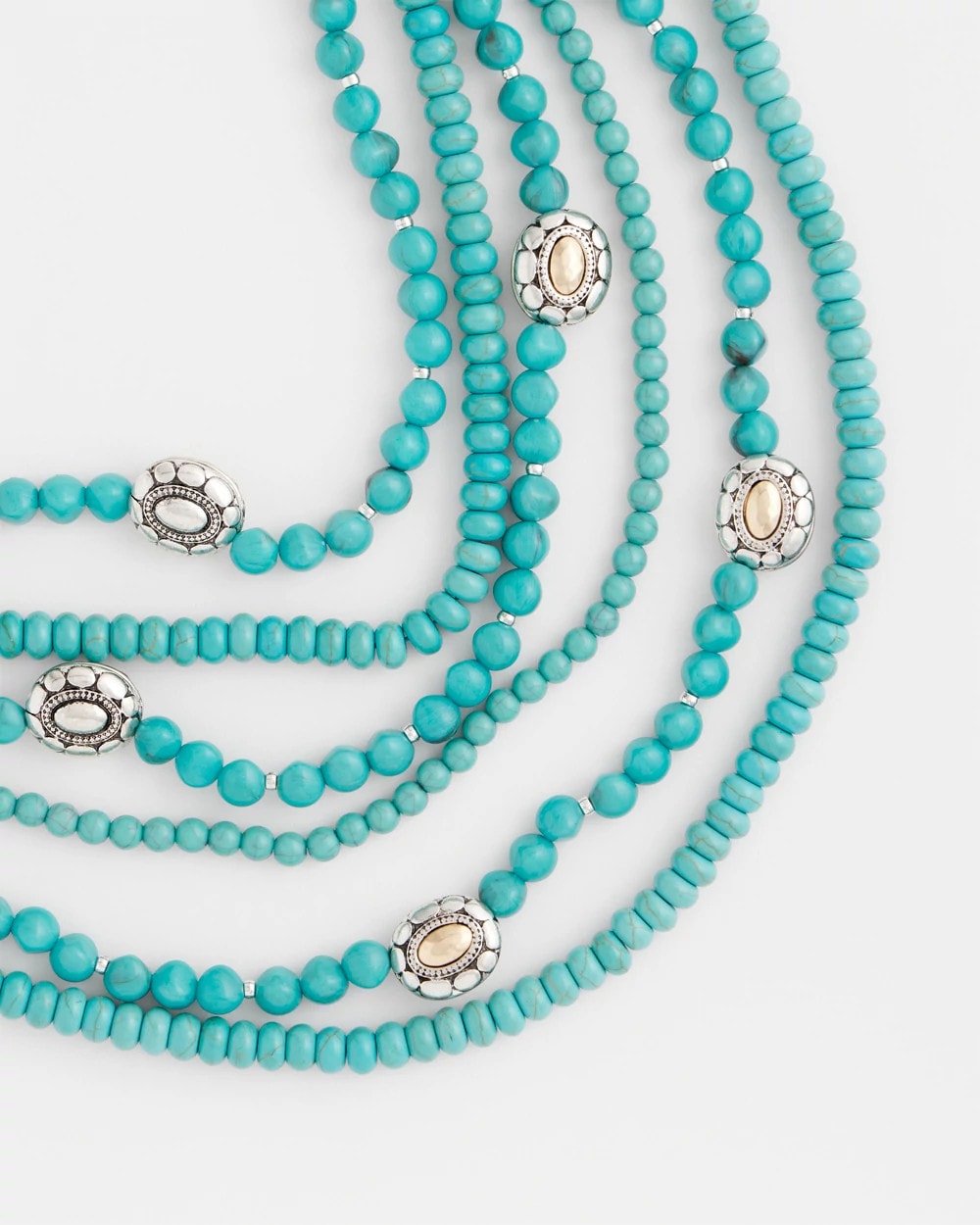 Chico's Turquoise Multistrand Bib Necklace