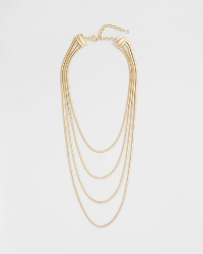 Chico's Multi-Layer Snake Chain Necklace