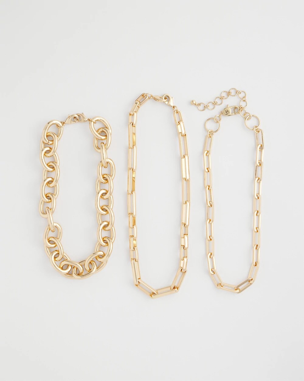 Chico's Convertible Three-Strand Chain Necklace