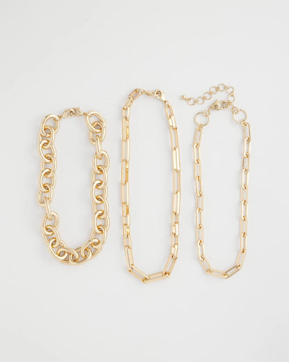 Chico's Convertible Three-Strand Chain Necklace