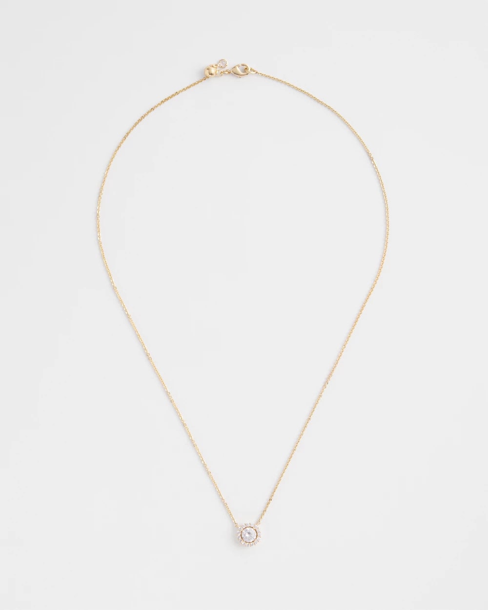 Chico's Gold Tone Drop Stone Necklace