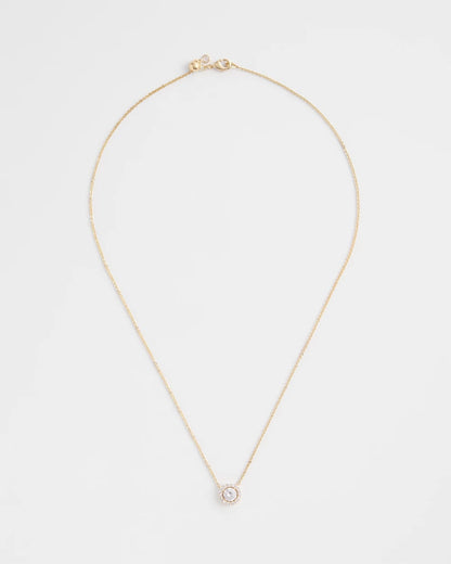 Chico's Gold Tone Drop Stone Necklace