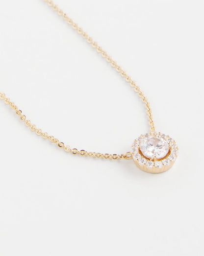 Chico's Gold Tone Drop Stone Necklace